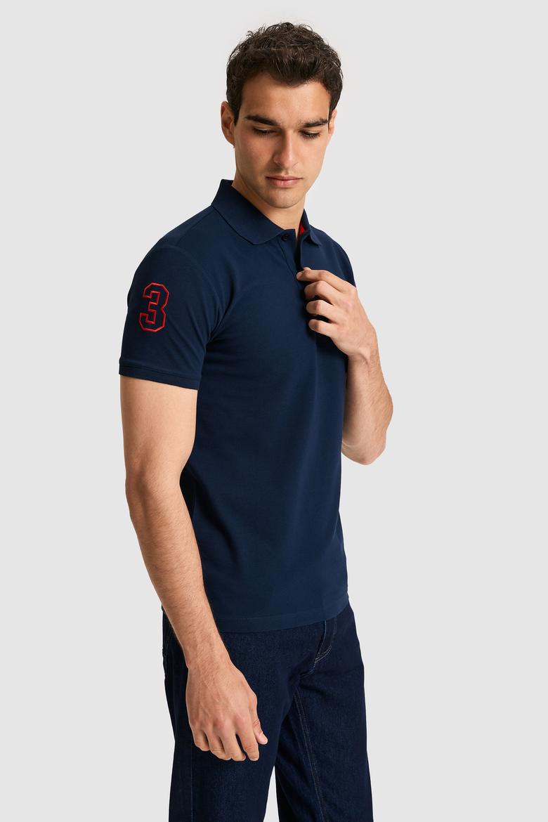 Erkek Lacivert Basic Tişört - 50326920117
