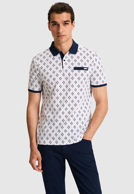 Erkek Regular Fit Polo Yaka Beyaz Tişört - 50326994010