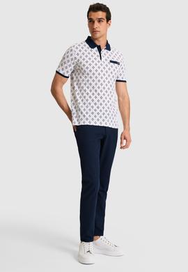 Erkek Regular Fit Polo Yaka Beyaz Tişört - 50326994010