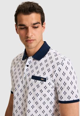 Erkek Regular Fit Polo Yaka Beyaz Tişört - 50326994010