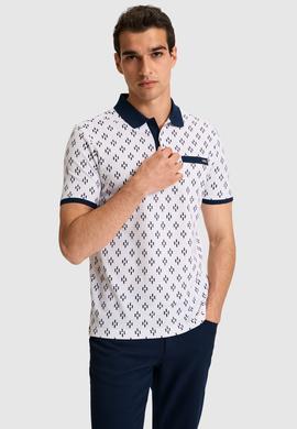 Erkek Regular Fit Polo Yaka Beyaz Tişört - 50326994010