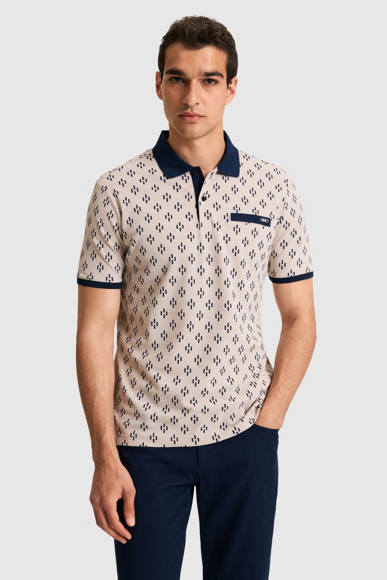 Erkek Regular Fit Polo Yaka Taş Tişört