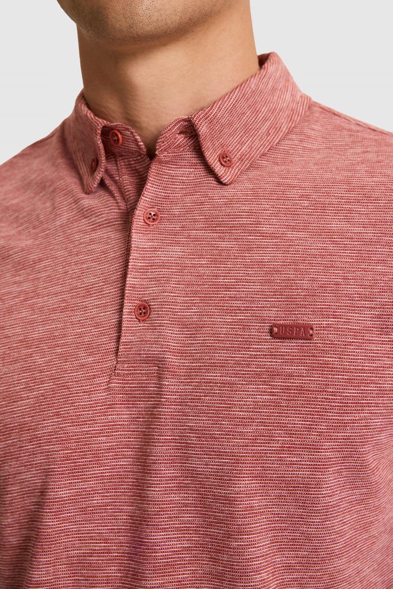 Erkek Regular Fit Polo Yaka Açık Pembe Tişört - 50322532021