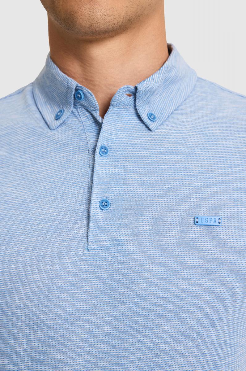 Erkek Regular Fit Polo Yaka Mavi Tişört