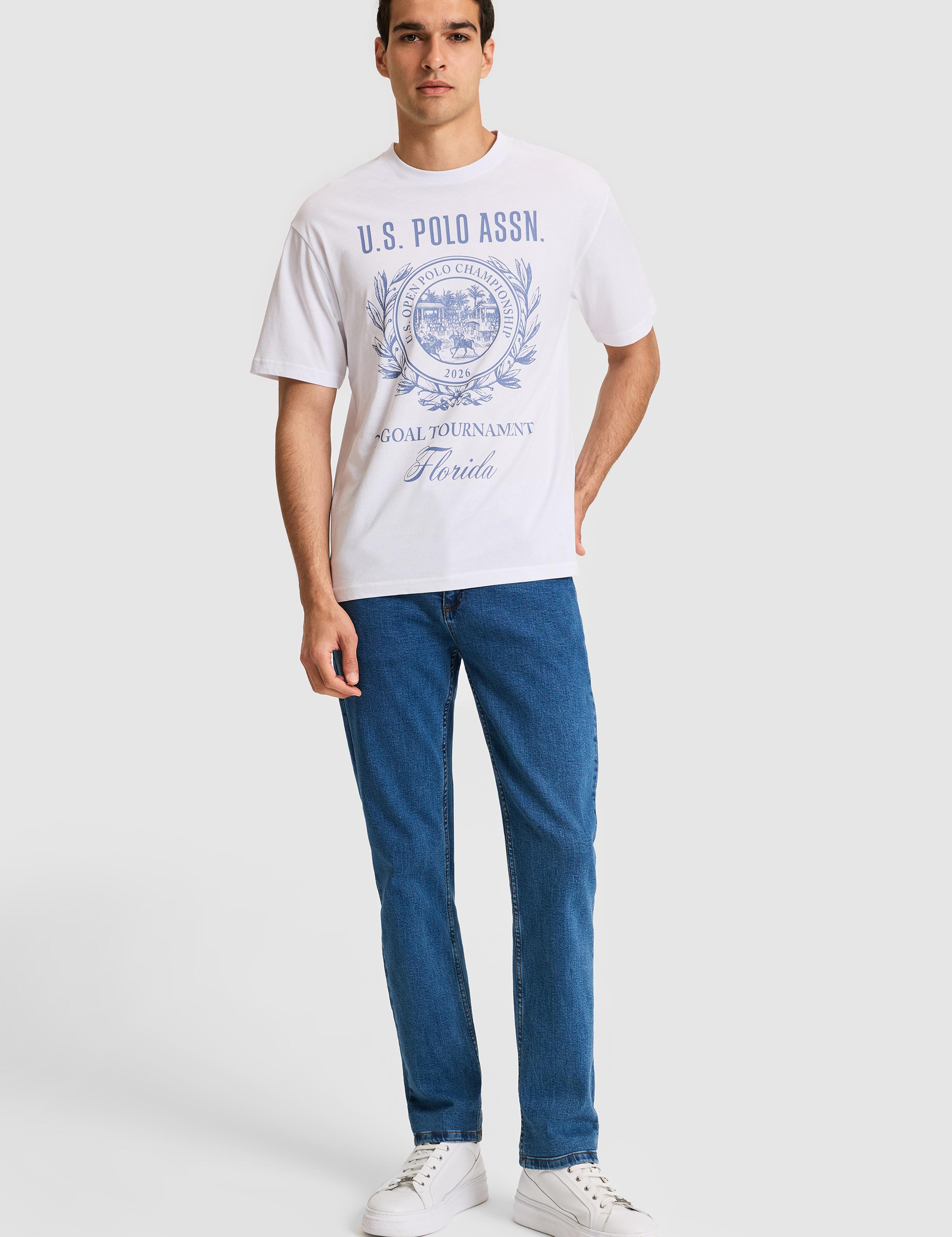 تی شرت یقه گرد ریلکس مردانه یو اس پولو | U.S. Polo Assn. - تصویر 4
