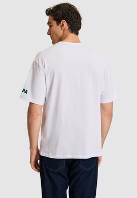 Erkek Comfort Fit Bisiklet Yaka Beyaz Tişört - 50326030008