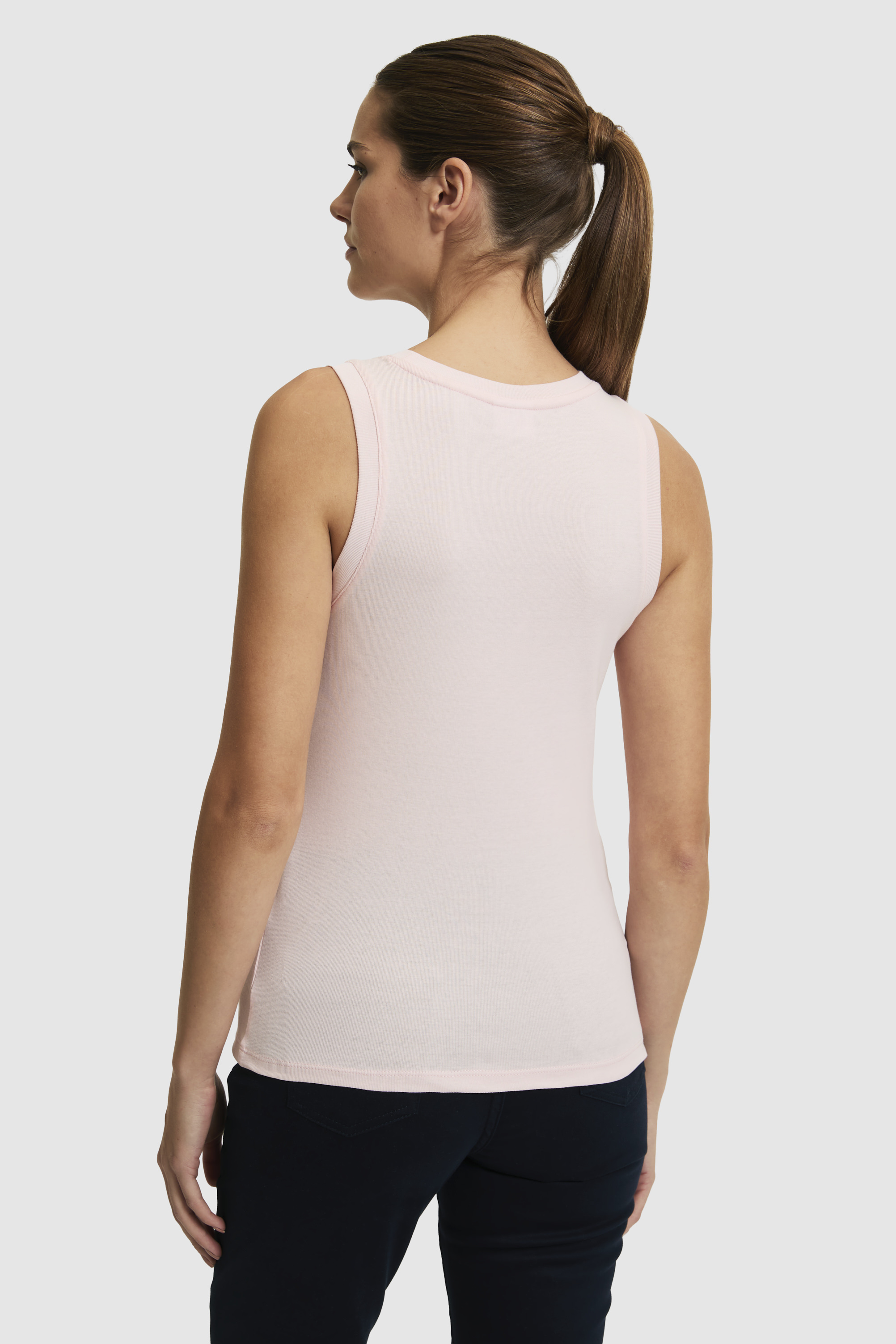 Kadın Açık Pembe Basic Tişört - 50323534136