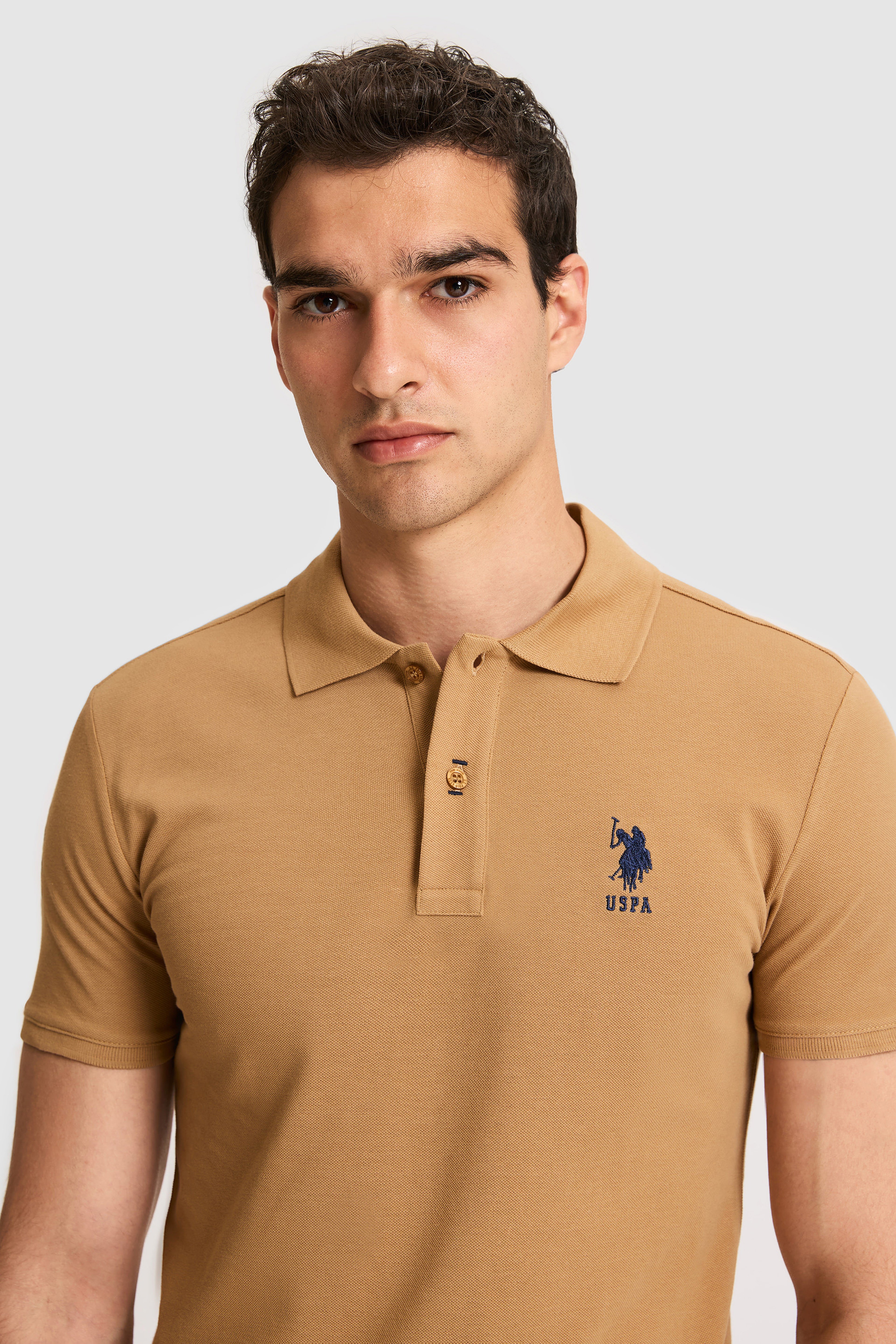 Erkek Slim Fit Polo Yaka Coconut Basic Tişört - Image 2