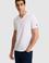 Erkek Regular Fit V Yaka Beyaz Basic Tişört