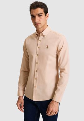 Erkek Camel Uzun Kollu Basic Gömlek - 50262977041