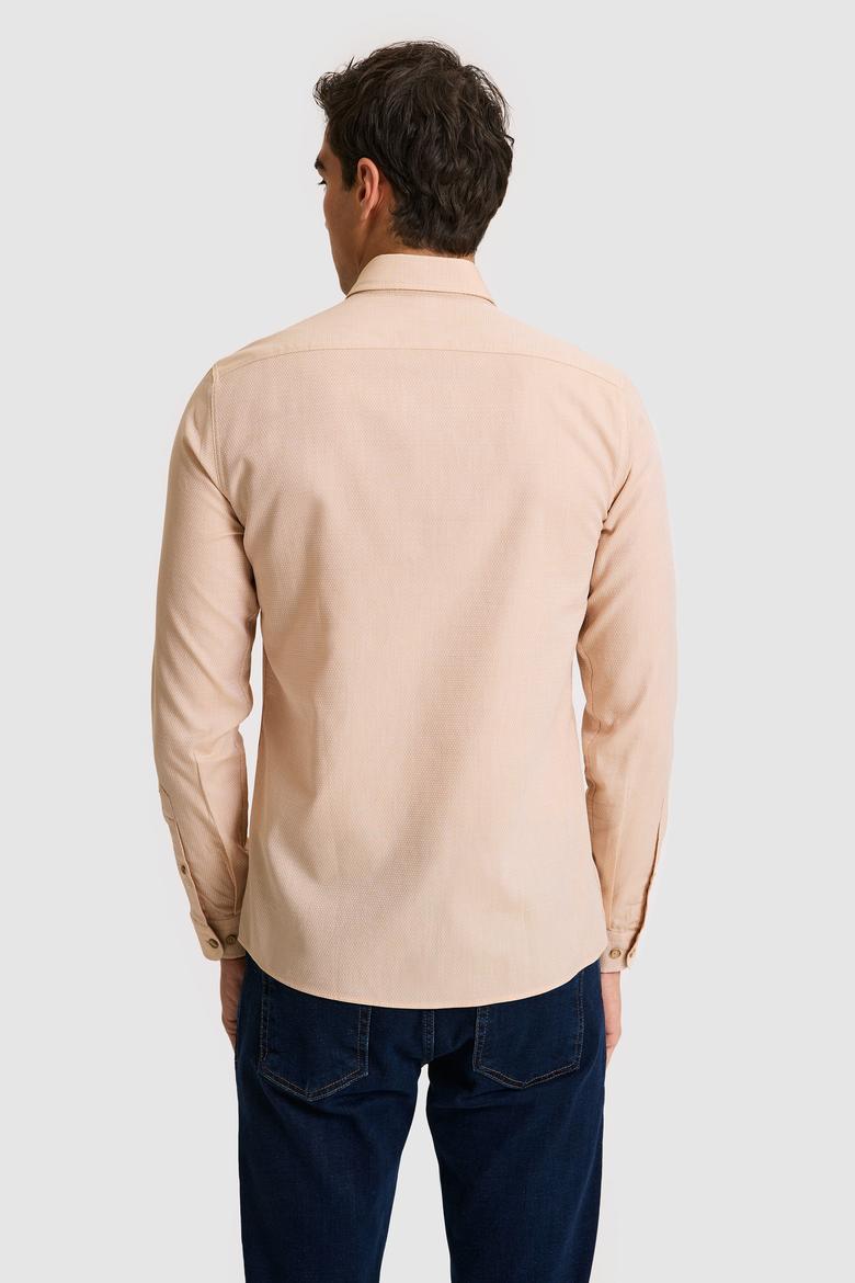 Erkek Camel Uzun Kollu Basic Gömlek - 50262977041