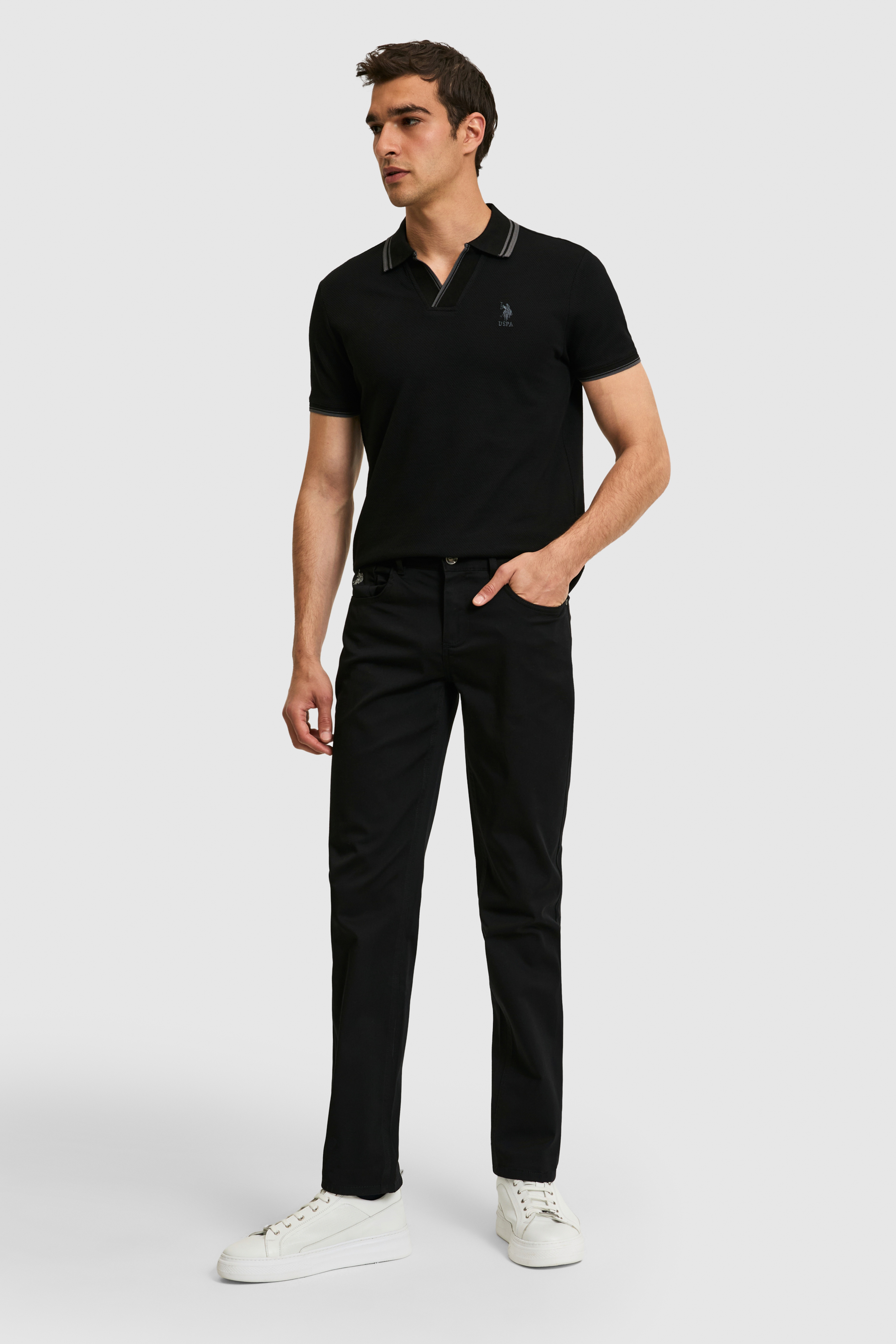 Erkek Siyah Kanvas Pantolon - Image 3