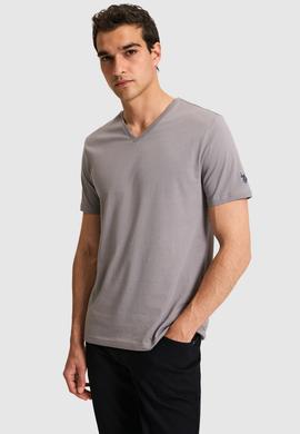Erkek Gri Basic Tişört - 50326944044