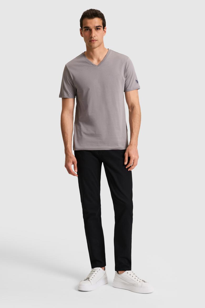 Erkek Gri Basic Tişört - 50326944044