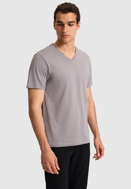 Erkek Gri Basic Tişört - 50326944044