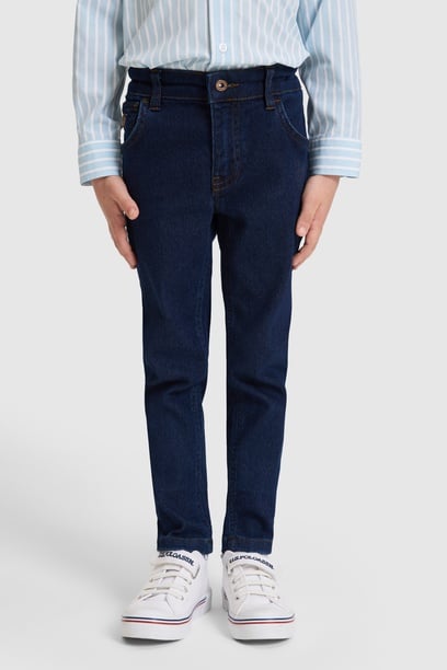 Erkek Çocuk Koyu Mavi Jean Pantolon