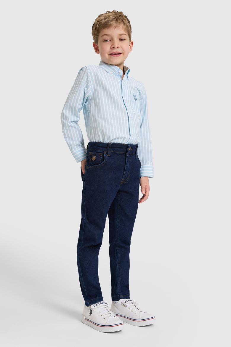 Erkek Çocuk Koyu Mavi Jean Pantolon - 50321531005
