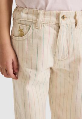 Kız Çocuk Ekru Jean Pantolon - 50321527009