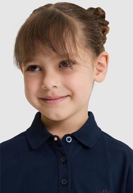 Kız Çocuk Lacivert Basic Tişört - 50328218040