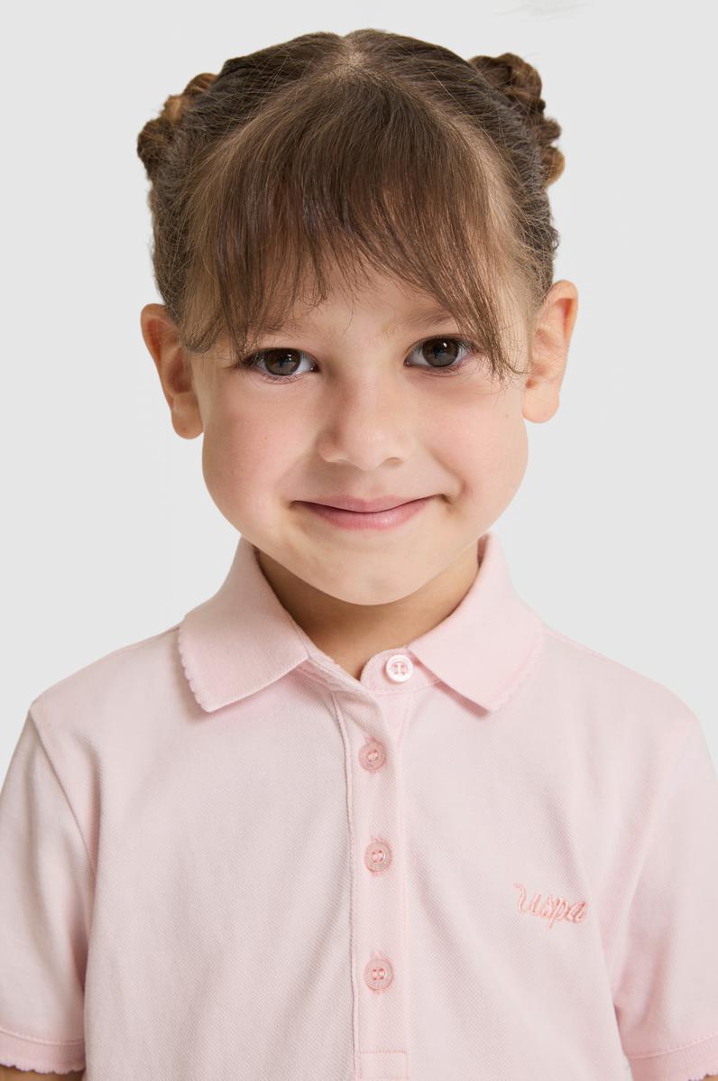 Kız Çocuk Açık Pembe Basic Tişört