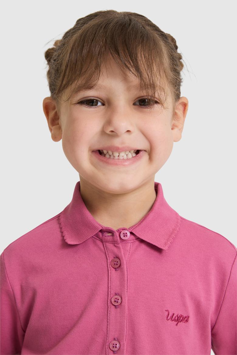 Kız Çocuk Fuşya Basic Tişört - 50328218018