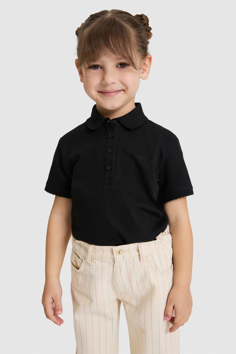 Kız Çocuk Siyah Basic Tişört