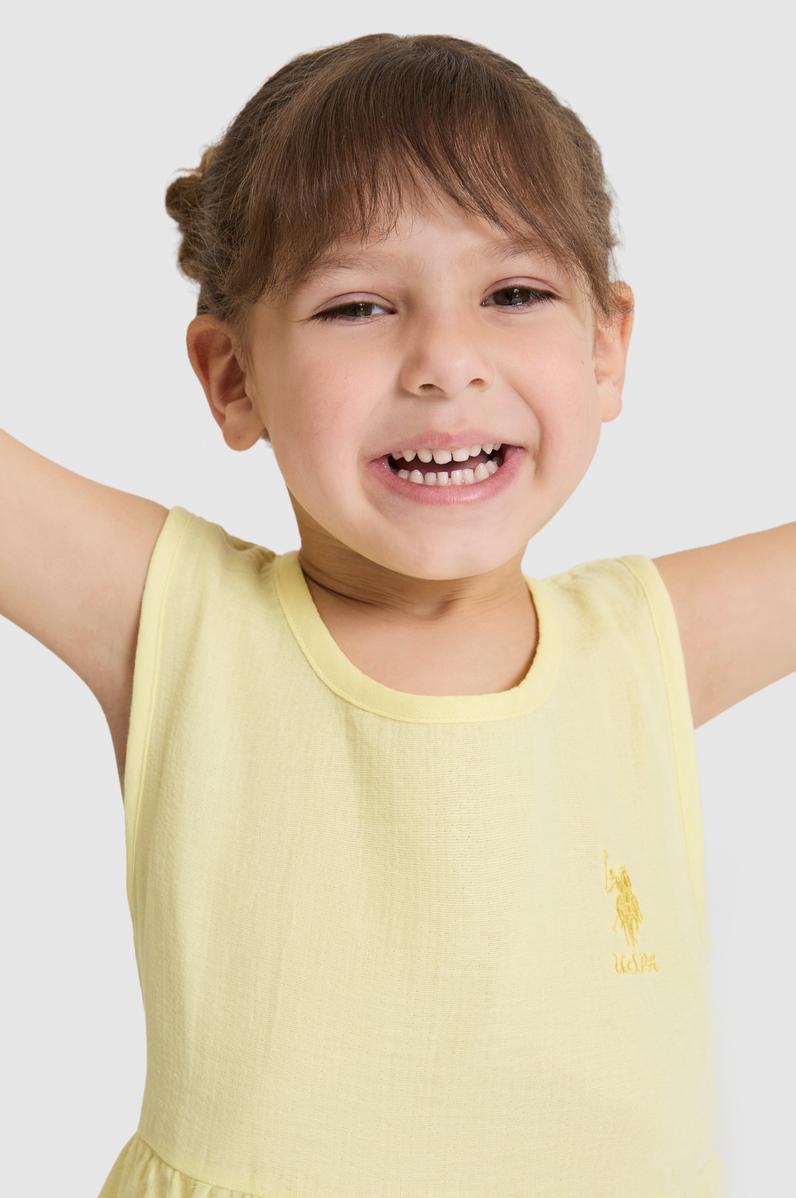 Kız Çocuk Sarı Pijama Takımı