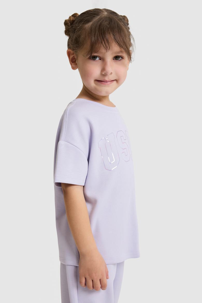 Kız Çocuk Lila Tişört - 50325722005