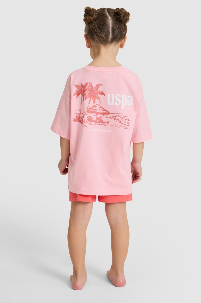Kız Çocuk Somon Pijama Takımı