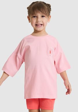Kız Çocuk Somon Pijama Takımı - 50326612007