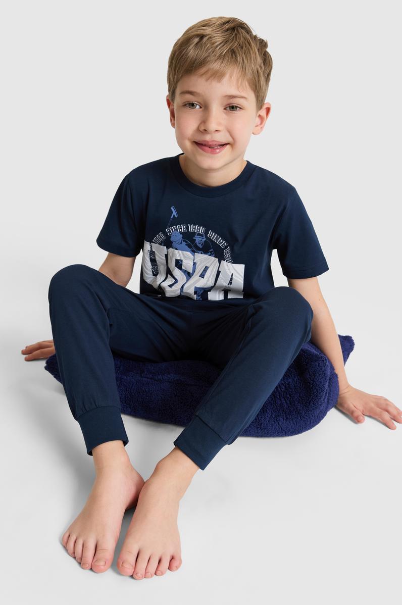 Erkek Çocuk Lacivert Pijama Takımı