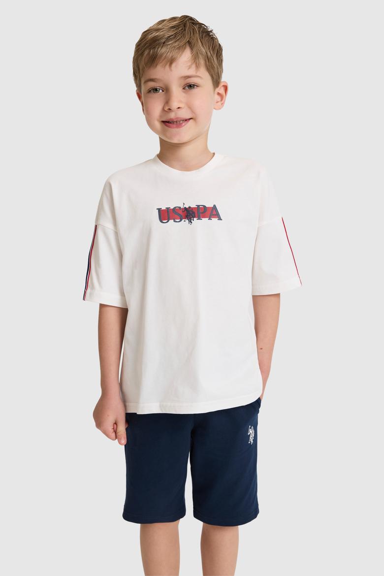 Erkek Çocuk Beyaz Pijama Takımı