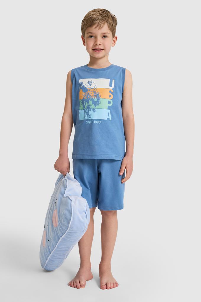 Erkek Çocuk Mavi Pijama Takımı
