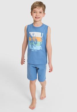 Erkek Çocuk Mavi Pijama Takımı - 50328630007