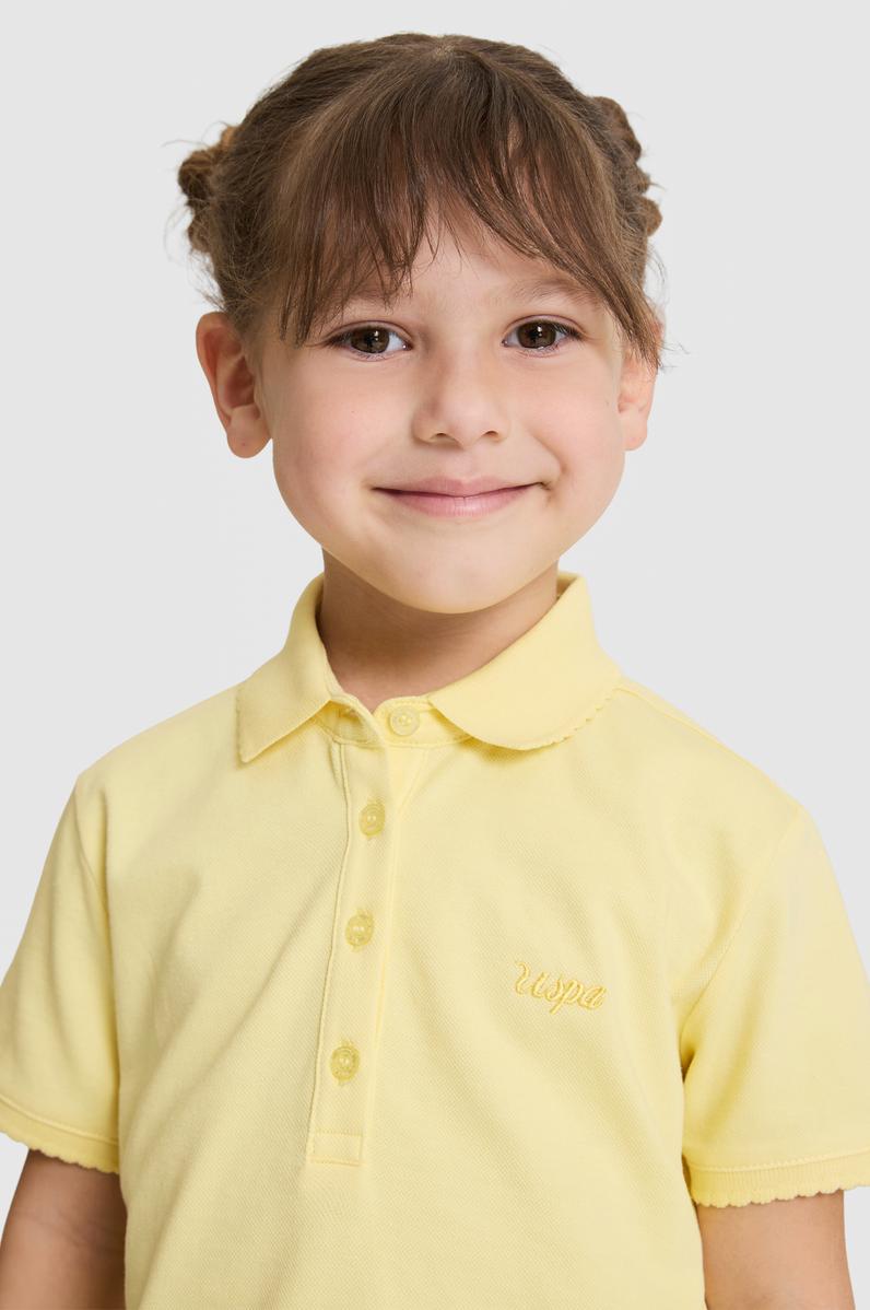 Kız Çocuk Açık Sarı Basic Tişört
