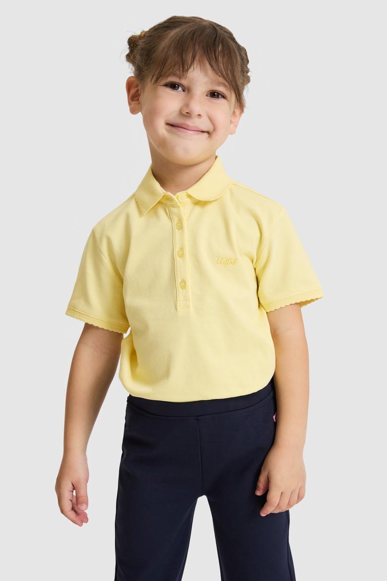 Kız Çocuk Açık Sarı Basic Tişört - 50328218090