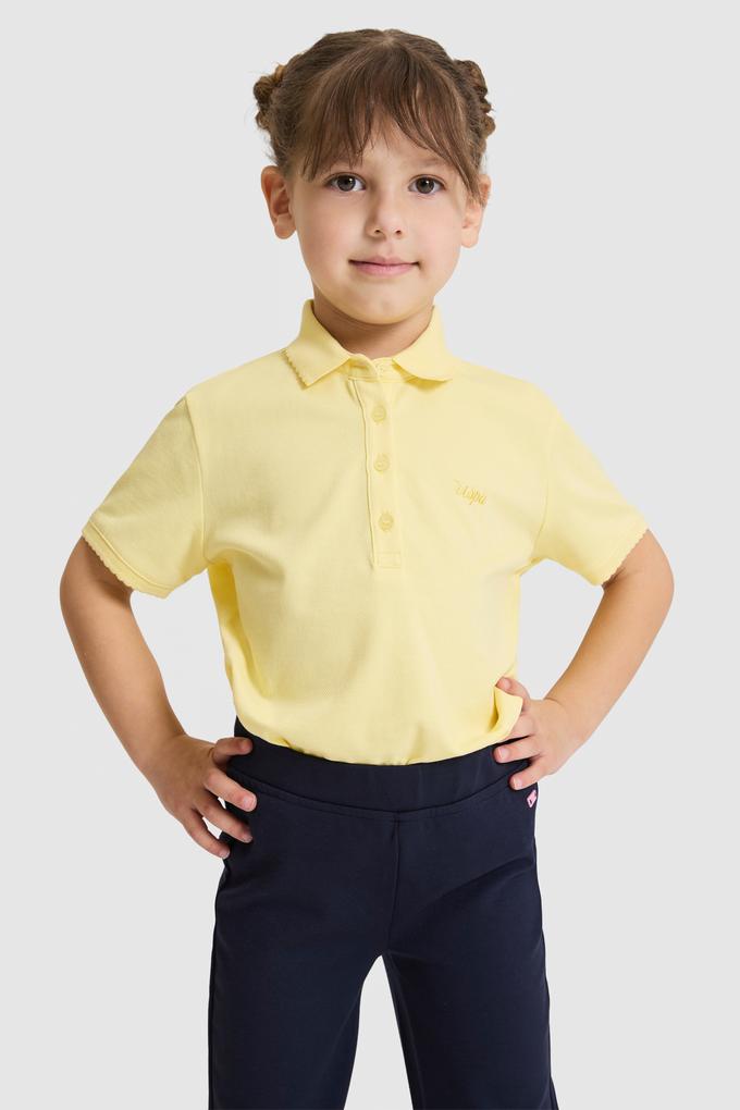 Kız Çocuk Açık Sarı Basic Tişört