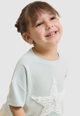 Kız Çocuk Su Yeşili Tişört - 50325658028
