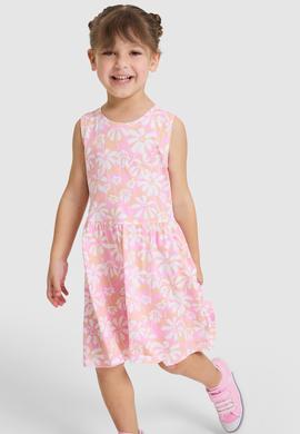 Kız Çocuk Pembe Örme Elbise - 50325636010