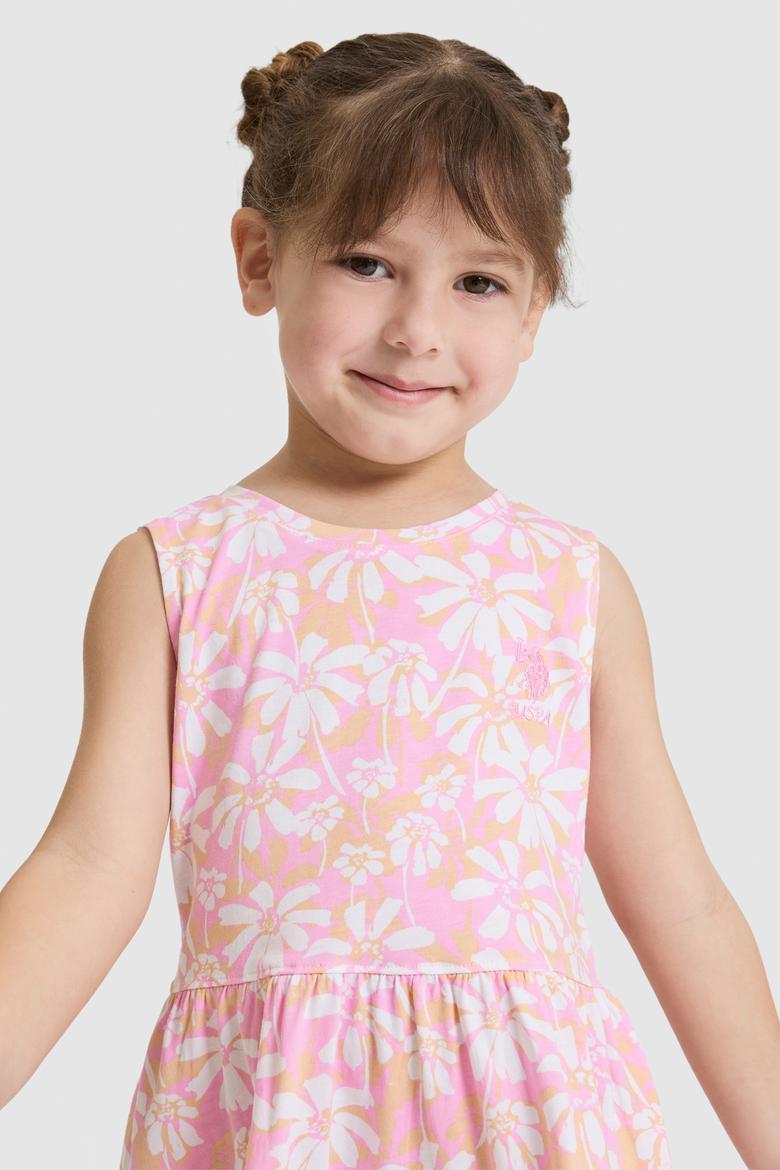 Kız Çocuk Pembe Örme Elbise - 50325636010