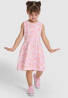 Kız Çocuk Pembe Örme Elbise - 50325636010