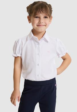 Kız Çocuk Beyaz Kısa Kollu Gömlek - 50324744003