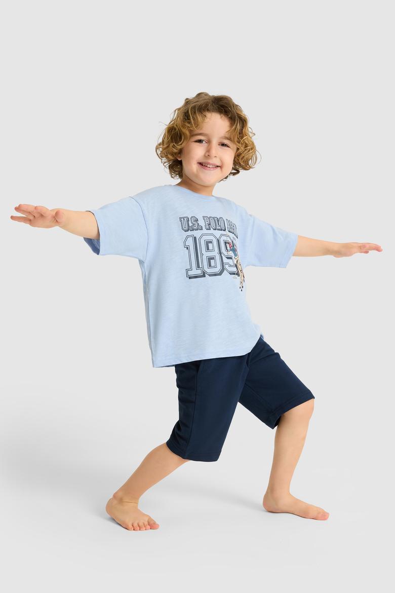 Erkek Çocuk Mavi Pijama Takımı