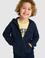 Erkek Çocuk Lacivert Kapüşonlu İnce Fermuarlı Basic Sweatshirt