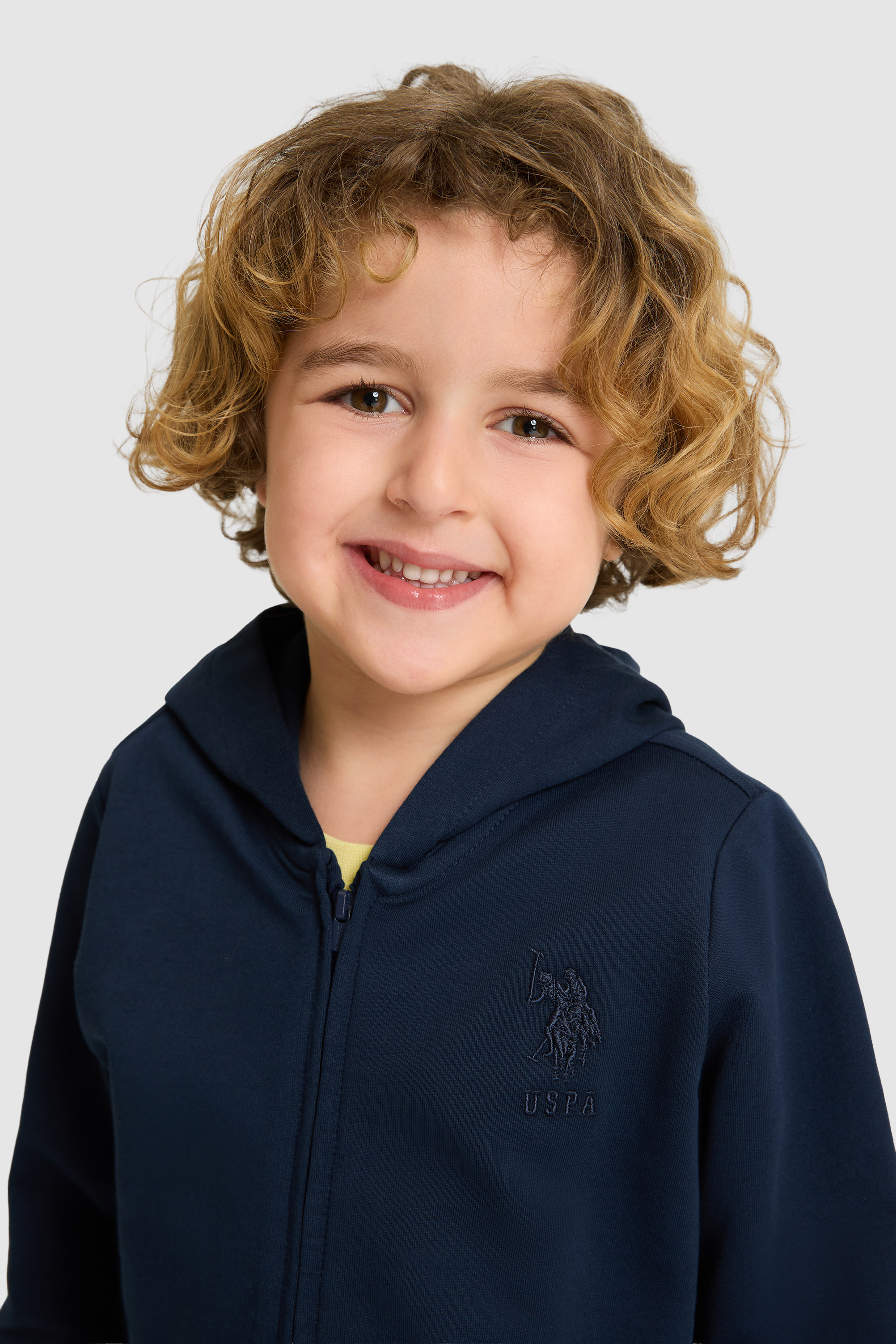 Erkek Çocuk Lacivert Kapüşonlu İnce Fermuarlı Basic Sweatshirt - 50320440020