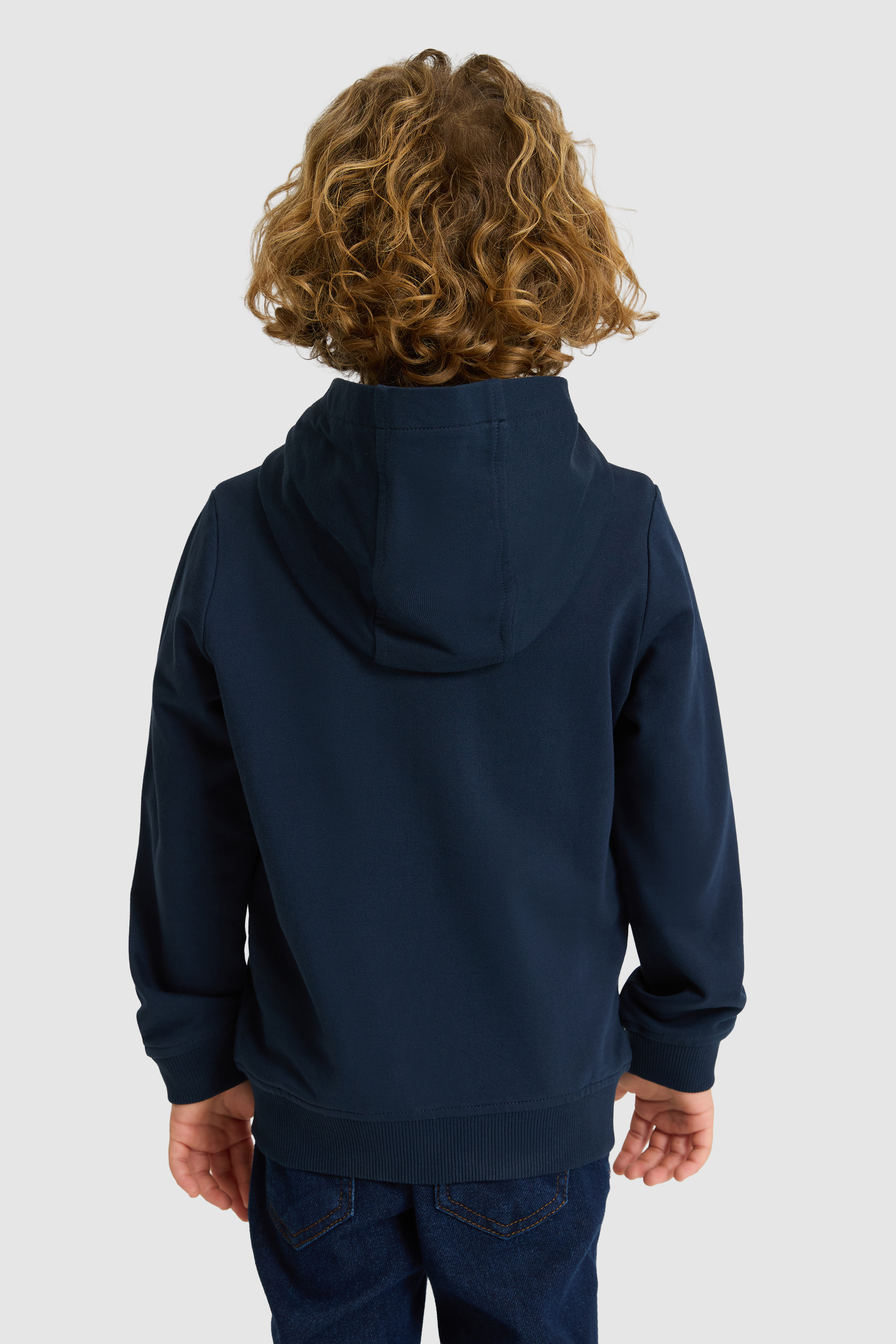 Erkek Çocuk Lacivert Kapüşonlu İnce Fermuarlı Basic Sweatshirt - 50320440020