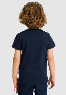 Erkek Çocuk Lacivert Bisiklet Yaka Basic Tişört - 50325556034