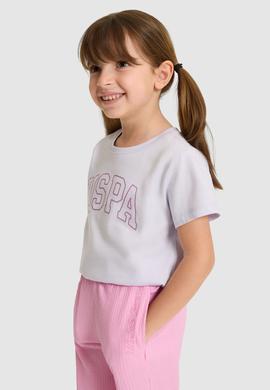Kız Çocuk Lila Basic Tişört - 50325631046
