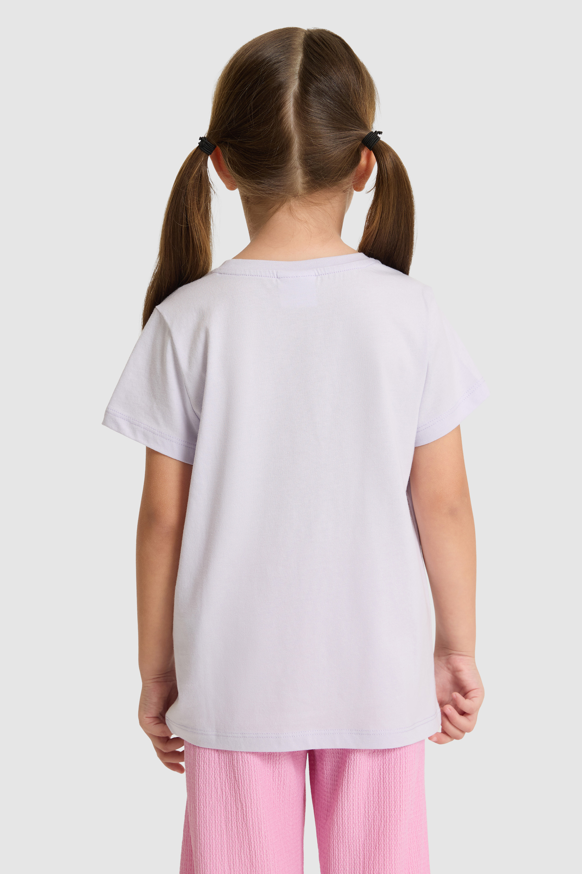 Kız Çocuk Lila Basic Tişört - 50325631046