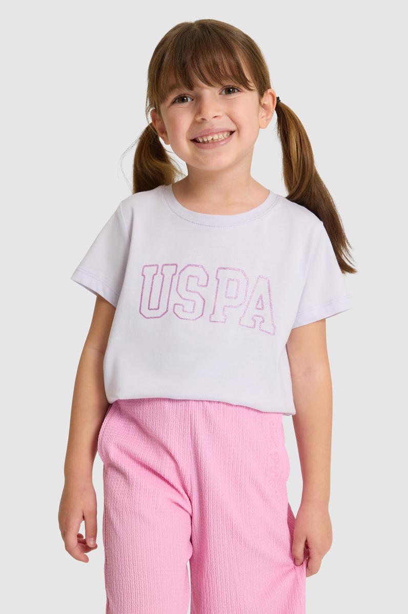 Kız Çocuk Lila Basic Tişört
